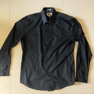 XXL Express 1MX Fitted Tall Long 18-18.5 Black Dress Shirt Never Worn Mint Condi